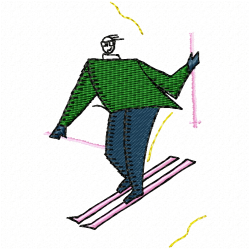 Ski Embroidery Design 7 Ski Embroidery Design 7